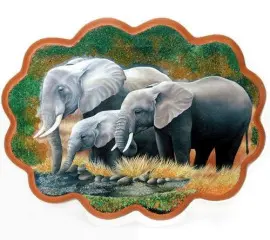Фото для Панно "Слоны на водопое"